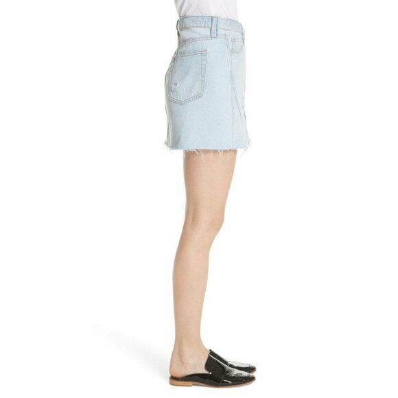 Free People NWOT Light Blue Denim Mini Skirt 4/27 - Picture 6 of 8